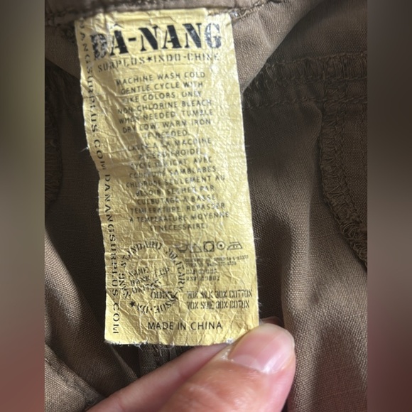 Danang Surplus Indochine Silk Blend Wide Leg Cargo Pants Y2K Adjustable Da-Nang - Picture 7 of 8